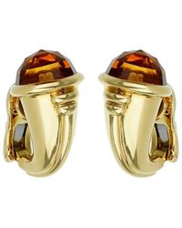 BVLGARI - 18K Diamond & Citrine Clip-On Hoops (Authentic Pre-Owned) - Lyst