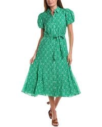 Cece - Puff Sleeve Midi Shirtdress - Lyst