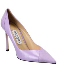 Jimmy Choo - Cass 95 Suede & Leather Pump - Lyst