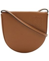 Loewe - Brown Calfskin Anagram Heel Pouch Crossbody (authentic Pre-loved) - Lyst