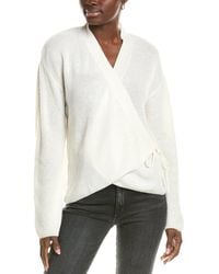 Brodie Cashmere - Wool & Cashmere-Blend Ribbed Wrap Cardigan - Lyst
