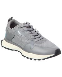BOSS - Jonah Leather Running Sneaker - Lyst