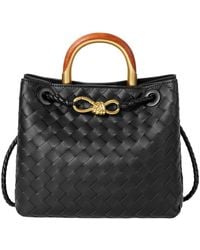 Tiffany & Fred Paris - Handwoven Mini Leather Tote - Lyst