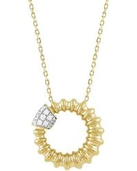 Ethos Creations - Brilliant Bloom 14K 0.10 Ct. Tw. Lab-Grown Diamond Pendant - Lyst