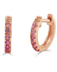 Sabrina Designs - 14K 0.33 Ct. Tw. Sapphire Huggie Earrings - Lyst