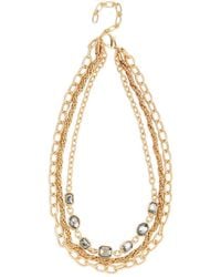 Saachi - Crystal Cascade Chain Necklace - Lyst