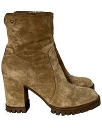 Gianvito Rossi - Suede Timber Zipped Bootie (authentic Pre-loved) - Lyst