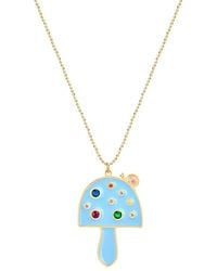 Gabi Rielle - Shining Moment 14k Over Silver Cz Sparkling Shroom Necklace - Lyst