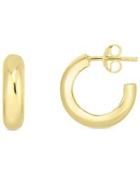 Sphera Milano - 14k Over Silver Polished Small Hoops - Lyst