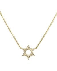 Sabrina Designs - 14K 0.08 Ct. Tw. Diamond Star Of David Necklace - Lyst
