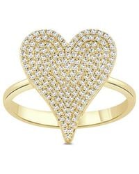 Sabrina Designs - 14K 0.33 Ct. Tw. Diamond Pave Heart Ring - Lyst