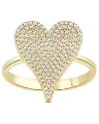 Sabrina Designs - 14K 0.33 Ct. Tw. Diamond Pave Heart Ring - Lyst