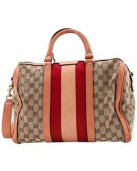 Gucci - Vintage Web Boston Bag GG Medium (authentic Pre-loved) - Lyst