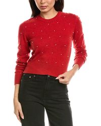 Brodie Cashmere - Little Pearl Crewneck Wool & Cashmere-Blend Sweater - Lyst