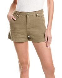 L'Agence - Leo High-Rise Linen Safari Short - Lyst