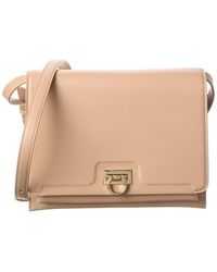 Ferragamo - Trifolio Leather Shoulder Bag - Lyst
