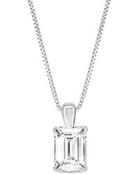 Amairah - 14K 4.00 Ct. Tw. Lab-Grown Diamond Solitaire Pendant Necklace - Lyst