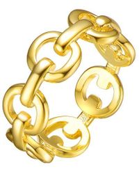 Rachel Glauber 14k Plated Eternity Ring - Metallic