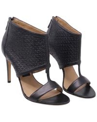 Ferragamo - Leather Pacella Open-Toe Heel (Authentic Pre-Loved) - Lyst