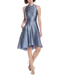 Adrianna Papell - Jacquard Ruffle Dress - Lyst