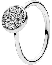 PANDORA Swirling Droplets Rings in Metallic - Save 52% - Lyst
