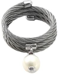 Diamond Select Cuts - 0.01 Ct. Tw. Diamond & 5.5-6.5Mm Pearl Ring - Lyst