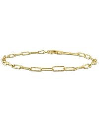 Italian Silver - 18K Over Paperclip Chain Bracelet - Lyst