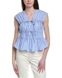 Ellen Tracy - Shirred Poplin Top - Lyst