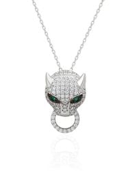 Suzy Levian CZ Jewelry - Suzy Levian Cz Panther Necklace - Lyst