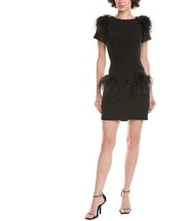 Jovani - Feather-Trim Cocktail Dress - Lyst