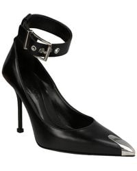 McQueen - Buckle Leather Pump - Lyst