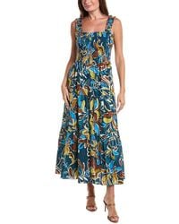Anne Klein - Smocked Bodice Patio Dress - Lyst