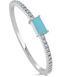Sabrina Designs - 14k 0.16 Ct. Tw. Diamond & Aquamarine Stackable Ring - Lyst