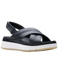 Clarks - Tuscan Cross Leather Sandal - Lyst