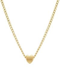 Adornia - 18K Plated Stainless Steel Tarnish-Resistant Sliding Heart Curb Chain Necklace - Lyst