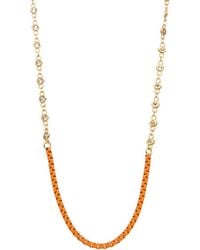 Juvell - 18k Plated Cz Link Necklace - Lyst