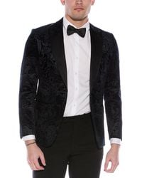 BOSS - Slim Fit Jacquard Velvet Jacket - Lyst