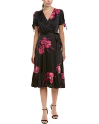 betsey johnson sleeveless faux wrap dress
