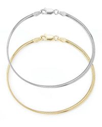 Glaze Jewelry - 18k Over Silver Snake Chain Bracelet - Lyst
