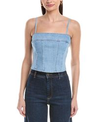 L'Agence - Arlin Seamed Midi Tank Top - Lyst