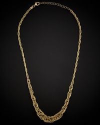 Italian Gold - 14k Graduated Twist Link Adjustable Length Necklace - Lyst