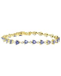 Haus of Brilliance - Colorful Gemstones 14K 8.31 Ct. Tw. Diamond & Lab-Grown Tanzanite Link Bracelet - Lyst