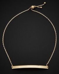 Italian Gold - 14k Curved Bar Bolo Bracelet - Lyst