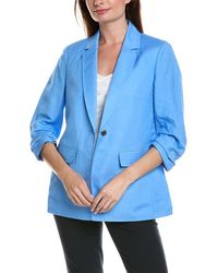 Anne Klein - One-button Linen-blend Jacket - Lyst