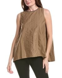 Fabiana Filippi - Textured Poplin Silk-Blend Top - Lyst