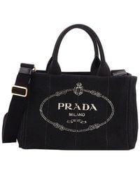 Prada - Canvas Canapa Convertible Tote Mini (Authentic Pre-Loved) - Lyst