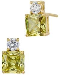 Savvy Cie - 18K Plated Cz Studs - Lyst