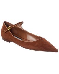 Dolce & Gabbana - Suede & Leather Ballet Flat - Lyst