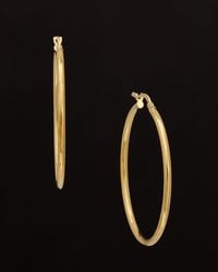 Italian Gold - 18K Polished Hoops - Lyst