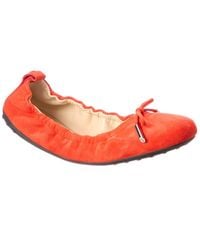 Tod's - Suede Ballerina Flat - Lyst